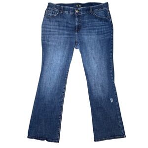 LEE Womens Jeans Size 20W Regular fit Mid Rise bootcut stretch dark wash #160